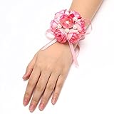 FAYBOX Girlブライズメイドウェディング手首コサージュパーティープロムHand Flower Decor SWH60003-2