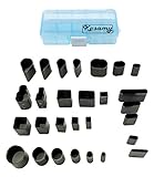 Kasamy レザー クラフト 工具 抜き 型 パンチ セット 28 組 専用 ケース 入