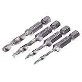 コンビタップドリル　M3x0.5、M4x0.7、M5x0.8、M6x1 4本セット Broadroot