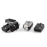 uxcell 3.5mmジャックソケット　オーディオジャックソケット　パネルマウントコネクタ　5ピン　5個