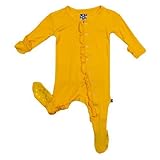 KicKee Pants Baby-Girls Newborn Ruffle Footie Pajama Sleeper, Popcorn, Preemie Color: Popcorn Size: 
