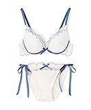 northerly(ノーザリー) インナーセット シアードットチュール ブラジャー＆ショーツセット ホワイト D70