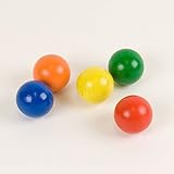 日本製 カラー木球 5個セット 37mm 木製 ブナ 20g/個 おもちゃ 手芸 DIY