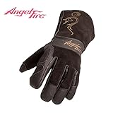 BSX AngelFire エンジェルファイア グレイン ピッグスキン (豚表革) / カウハイド スプリット （牛漉き革) Stick / MIG 溶接用 グローブ レディース 女性用 (S)