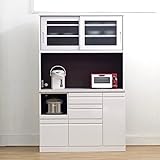 日本製 モダン 幅120cm オープンダイニングボード ホワイト 完成品