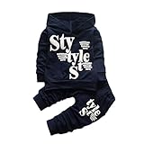 Mimoonkaka 子供服 幼児 赤ちゃん 男の子 スタイル レタープリント フードトップ パンツ服 キッズ ボーイズ 超可愛い　おしゃれ 涼しい 夏 秋　冬　2018最新