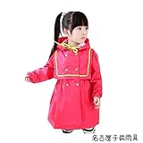 【名古屋子供雨具】 レインコート セーラー服 キッズ かわいい おしゃれ ピンク レインウエア(M(100-110))
