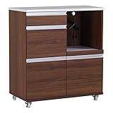 arne キッチンカウンター レンジ台 キッチン収納 ワゴン 完成品 RD-003 ブラウン