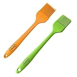 Daixers 2pcs Silicone Pastry Brushes, Silicone Basting Brushes, BBQ Brushes, Essential Cooking Gadge