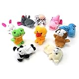 VKtech 12PCSフィンガー パペット　十二支の動物　指人形セット　知育玩具 子ども 保育園 幼稚園 家庭 で