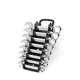 TEKTON WRN01066 Stubby Combination Wrench Set with Store and Go Keeper, 5/16-Inch - 3/4-Inch, 8-Piec