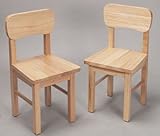 Gift Mark Children's 2 Chair Set Designed to match 1407N Table, Natural [並行輸入品]