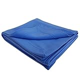 Gildanドライブレンドあたたか無地フリースブランケット毛布/ひざ掛け (ワンサイズ) (ブルー)