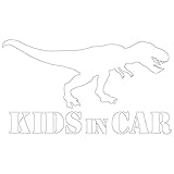 Sticker Shop Haru KIDS IN CAR ティラノサウルス 白