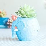 Non-brand 樹脂の象の形状サボテン多量のハーブプランターフラワーベッドポットボックスホームカフェデコレーション
