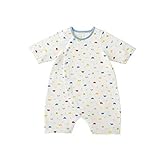 MIKIHOUSE FIRST(ミキハウスファースト)くるま＆お花柄*プレオール（50cm-60cm） ５０－６０cm,ブルー