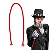 Ladruph 手品マジック Stiff Rope スティフロープ 柔らかいロープが硬くなる インディアンロープ 舞台マジック道具 マジック 硬質ロープ トリックを閉じる ストリート ステージ 錯覚 ギミック マジック トリック コメディプ ロップス (レッド)