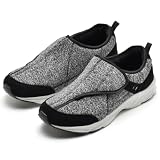 [NUMSHENBA] 介護シューズ メンズ スニーカー 軽量 介護靴 シューズ 幅広 履きやすい マジックテープ (ブラック, 27.0 cm)
