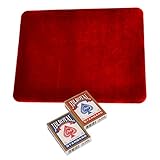 Felimoa マジック用マット ベルベット生地 ポーカーマット トランプ2箱付属