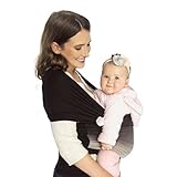 MummaベビーキャリアラップスリングSwaddles幼児と新生児のinプレミアムペルーコットン – ブラックwithハンドメイドDip Dyeフロントポケット