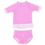 Ruffle Butts ラッフルバッツ Ruffled Swimwear スイムウエアホットピンクハート 水着 キッズ [並行輸入品]