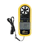 Rebias デジタル 風速計 温度計 6枚羽根 高精度測定 防水 バックライト搭載 ポケットアネモメーター NS-ANEMO-METER