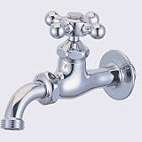 立水栓/水栓柱に取付け ガーデニング万能蛇口(メッキ)十文字