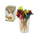 Kole HW779 Colorful Bird Fruit Picks with Holder, Regular [並行輸入品]