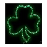 16 Lighted St. Patrick's Day Irish Shamrock Window Silhouette Decoration by Impact