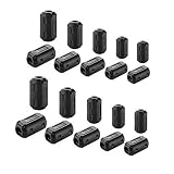 YFFSFDC フェライトコア 内径Φ3.5mm, Φ5mm, Φ7mm, Φ9mm,Φ13mm 20個 セット ブラック 電源線 高周波 ノイズフィルター パッチンコア ブラック ヒンジ式
