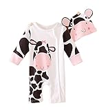 【SEBLES】ベビー服 カバーオール 帽子 セット 新生児 3ヶ月 6ヶ月 12ヶ月 長袖 長ズボン アニマル プリント 男の子 女の子 春 秋 コットン(タイプB,80cm)