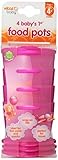 Vital Baby Baby's 1st Food Pots, Pink, 7 Ounce, 4 Pack by Vital Baby [並行輸入品]