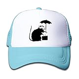 子供 メッシュキャップ 通気性 大人気 ダンス キャップ ラット 傘 おしゃれ 帽子 カジュアル ストーリート系ライトブルー プリント付き 無地