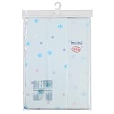 イサム商会 日本製 花柄ガーゼバスタオル サックス