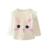 杜屋トヤ ウサギ　ブラウス、ベビー、長袖、トップTシャツ　かわいいデザイン　気持ちいい　可愛い　カジュアル　赤ちゃん　プリンセス　ホワイト、ピンク S、M、L、XL