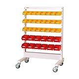 エスコ(ESCO) 893x575x1331mm パーツラック(片面/移動式) EA957AD-21