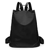Toupons Waterproof Lightweight Nylon Bookbags Backpacks for Girls Upgraded (Black-Large) [並行輸入品]