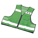 緑十字 防犯パトロール用ベスト(蛍光緑・高輝度反射) フリーサイズ ポリエステル 352020