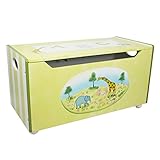 ファンタジーフィールド – 主題Kidsアルファベット木製玩具Chest with安全ヒンジ| Imagination Inspiring Hand Crafted & Hand Painted詳細非