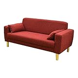 レディ ソファ 2人掛け 幅160cm (レッド)