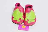 【英国製カーフレザーベビーシューズ】《カエル/フーシャ frog/fuchsia》 (M)