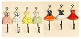 bueerプリンセスドレス樹脂とアイアン素朴なヴィンテージ壁フック壁ラックフック付き
