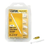 GRK 96065#8 x 2-1/2インチ HandyPak ホワイト仕上げ/トリムねじ (1パック100個入り)