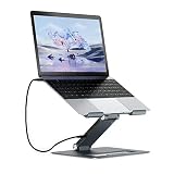 WAVLINK アルミ制の調整可能なノートpc用スタンド 9-in-1 USB-Cドッキングステーション付き 人間工学に基づいたポータブルpc昇降折りたたみマウント MacBookおよびWindows互換 10~17インチノートpcおよびタブレット