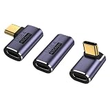 USB4.0 Type C 変換 アダプター 左平 90° 曲げ3種類セット PD 100W/5A急速充電 40Gbps高速データ転送 8K@60Hz映像出力 L字 L型 タイプc type-c 90度 オス メス USB C コネクター スリムデザイン Thunderbolt 3/Mac Book/Nintendo Switch/Sam sungなどのType Cデバイスに対応