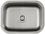 Lenova LS18304 Apogee 18-Gauge Stainless Steel Single Bowl Rectangle Undermount Kitchen Sink by Apog