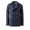 m's braque Linen Pea Jacket: Navy