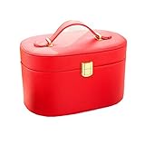 メイクボックス　コスメBOX　化粧箱　化粧ポーチ　おしゃれ　高級感　二層　鍵付き　コンパクトミラー付き　化粧品収納　小物整理　MAKE UP　レディース　祝日プレゼント