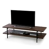 LOWYA （ロウヤ） テレビ台 ラック TVボード 木目調 オープン収納 スチール 脚 インダストリアル調 おしゃれ 各テレビサイズ対応 幅120cm ウォルナット