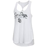 San Diego PadresレディースShort Stopスクープネックタンクトップ S ホワイト